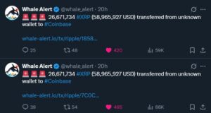53 Million XRP Move to Coinbase