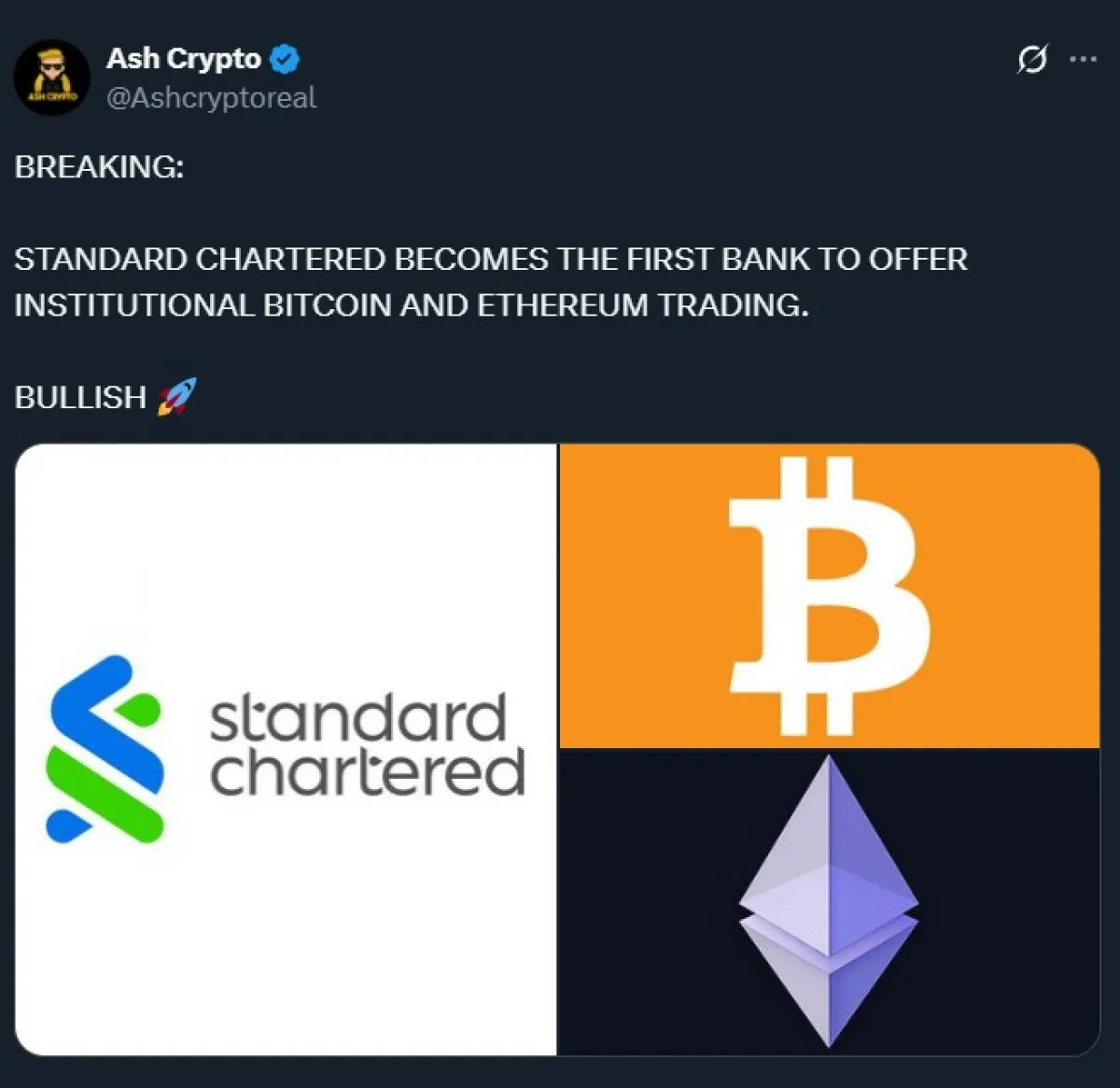 Standard Chartered Offers Spot Trading for Bitcoin and Ethereum