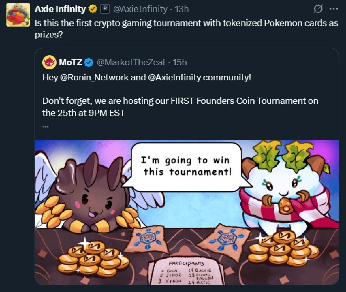 Crypto gaming tournament